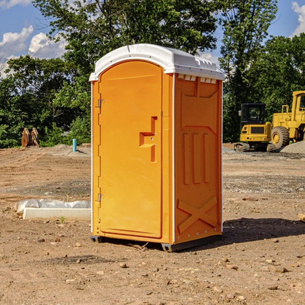 how often are the portable restrooms cleaned and serviced during a rental period in Vista